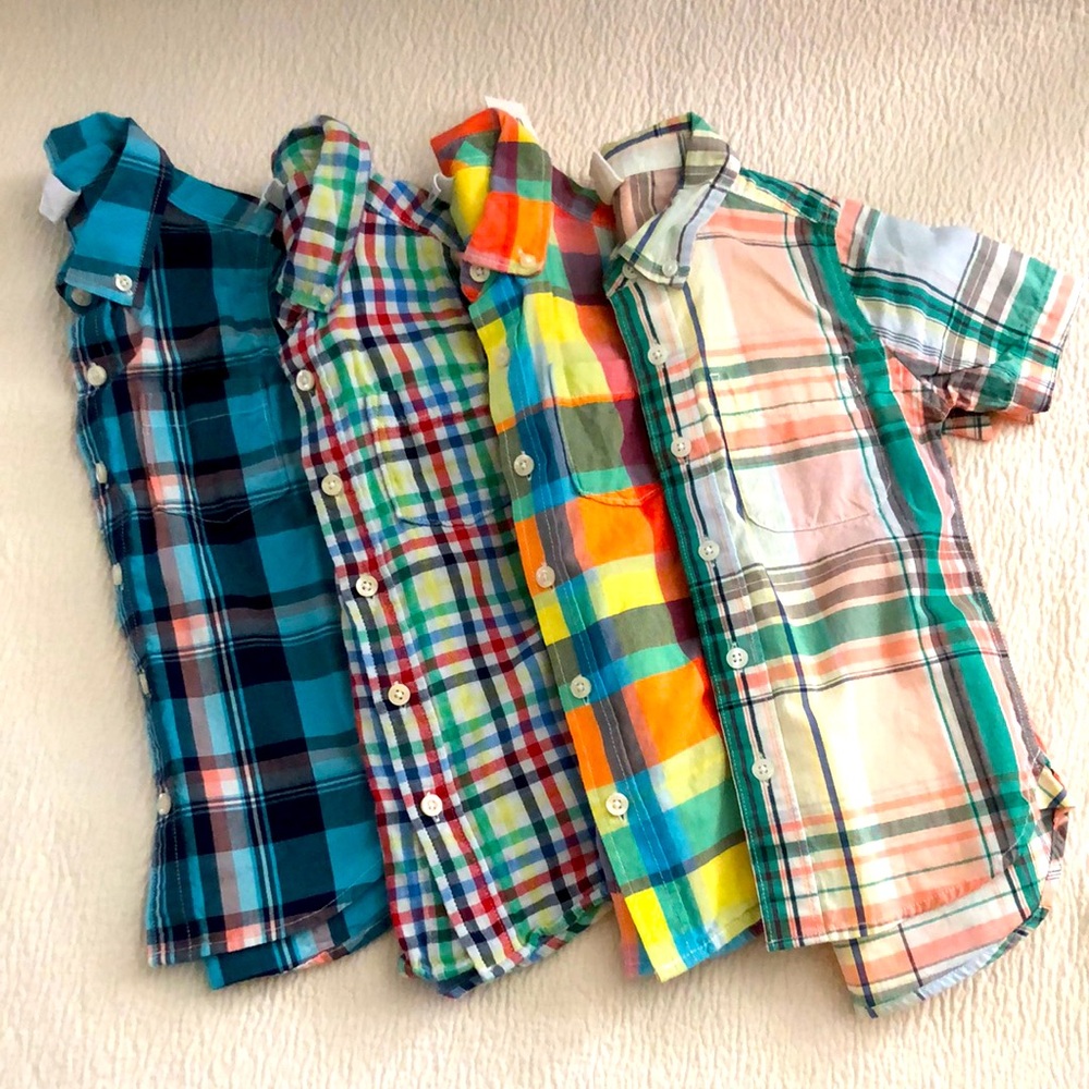 GAP Boys 100% Cotton Button-down Shirts Bundle 4